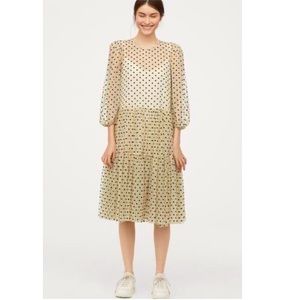 H&M tulle polka dot dress with slip